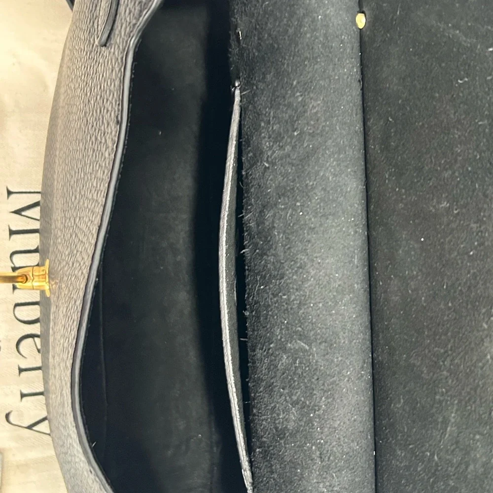 Mulberry Amberly Medium Satchel Black w/Gold Hardware EUC - Picture 10 of 15